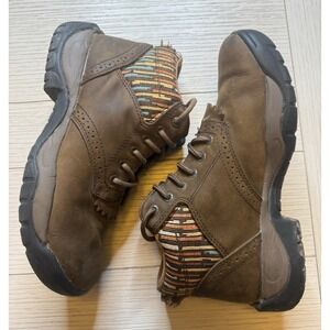 Ariat Brown Ankle Boots with Multicolor Pattern